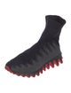 Christian Louboutin Leather Trim Embellishment Sock Sneakers