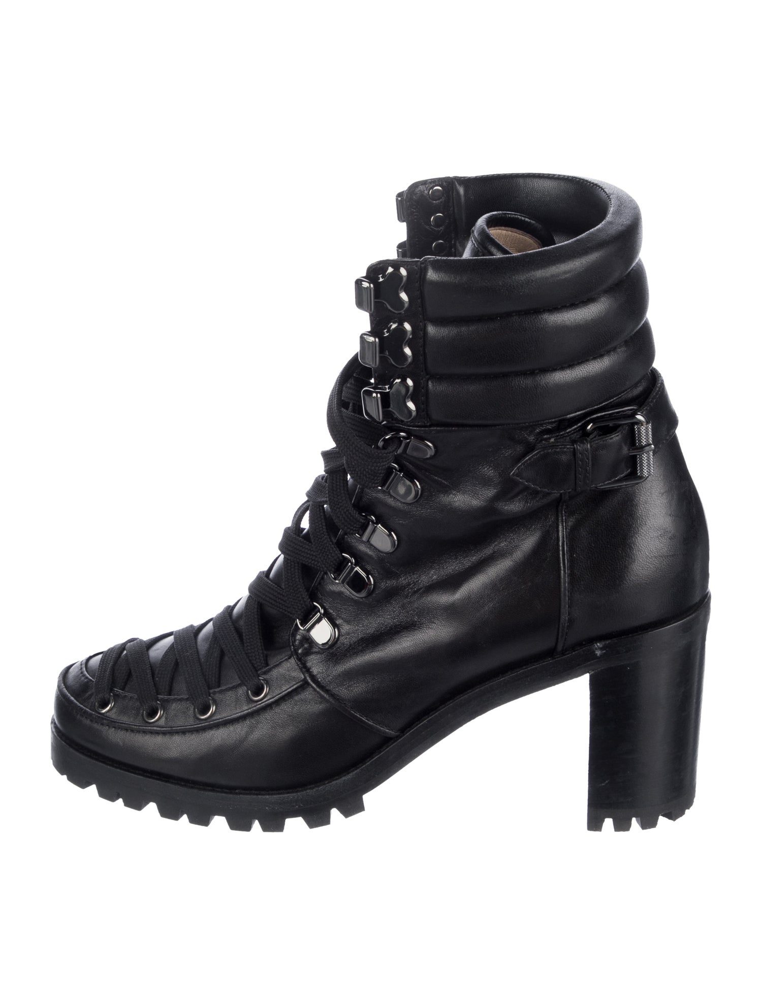 Christian Louboutin Leather Combat Boots