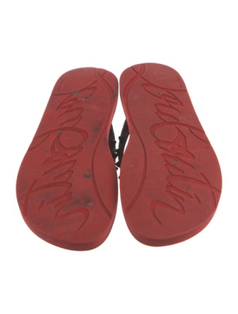 Christian Louboutin Spike Accents Rubber Flip Flops