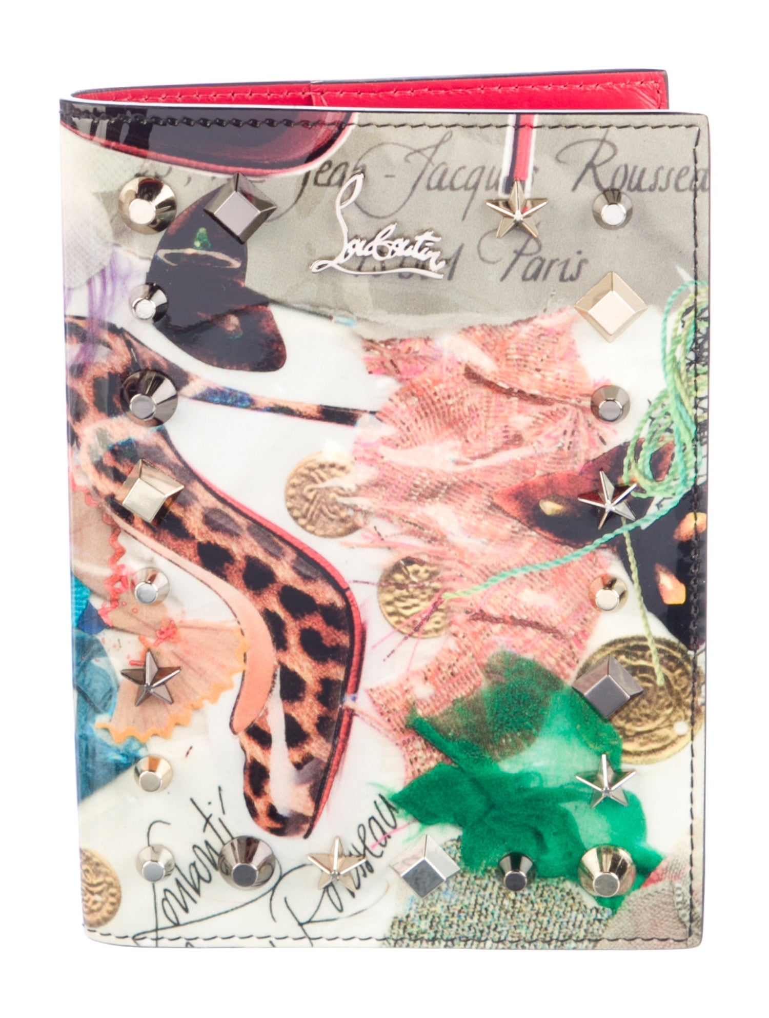 Christian Louboutin Patent Leather Printed Bifold Wallet