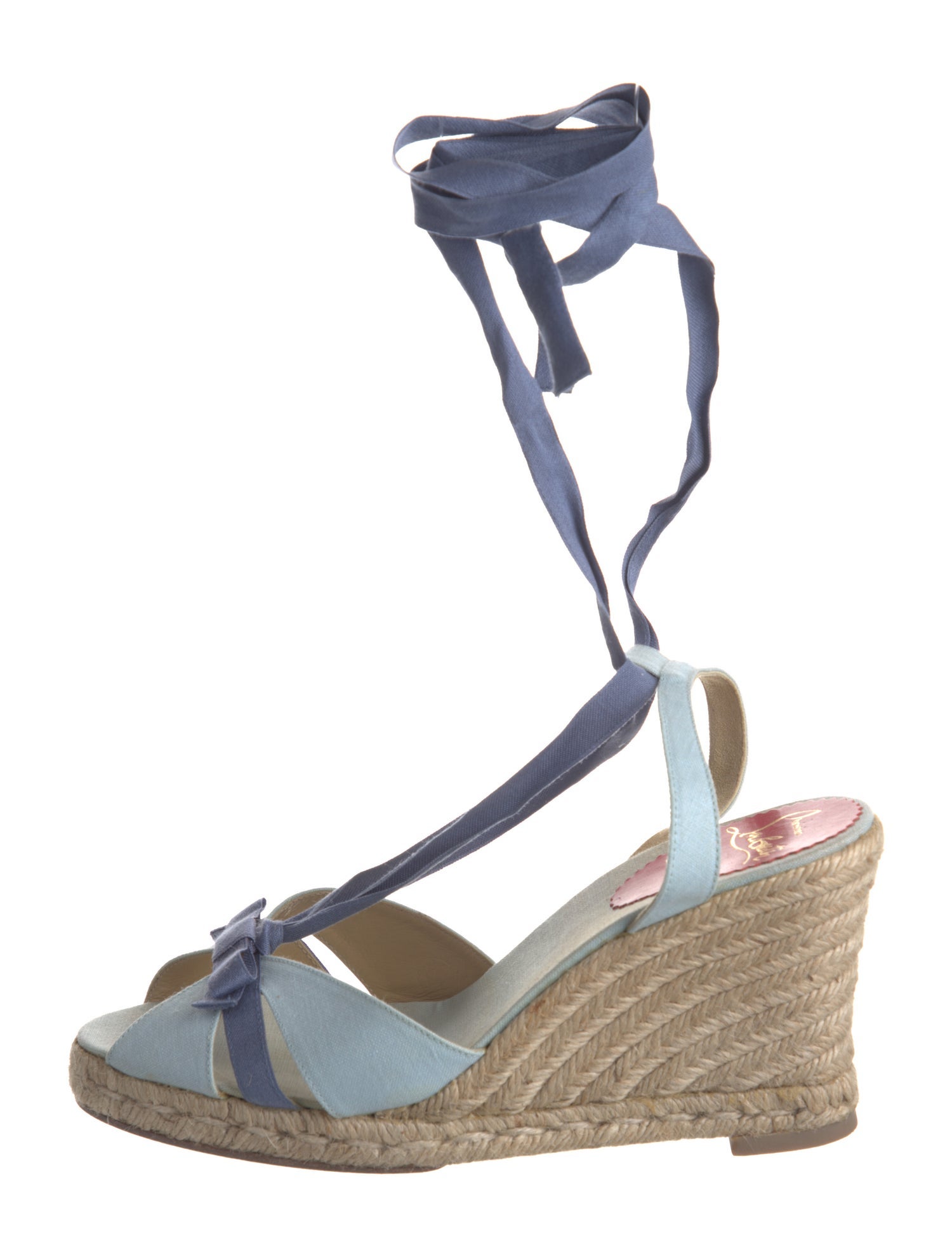 Christian Louboutin Canvas Colorblock Pattern Espadrilles