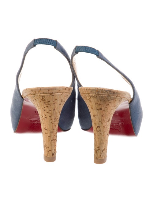 Christian Louboutin Canvas Slingback Pumps