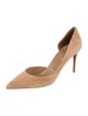 Christian Louboutin Suede D'Orsay Pumps