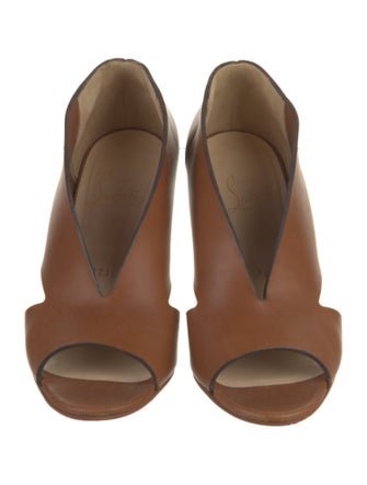 Christian Louboutin Leather Cutout Accent Sandals