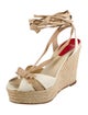 Christian Louboutin Canvas Bow Accents Espadrilles