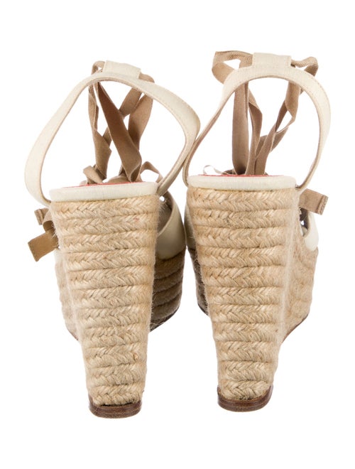 Christian Louboutin Canvas Bow Accents Espadrilles