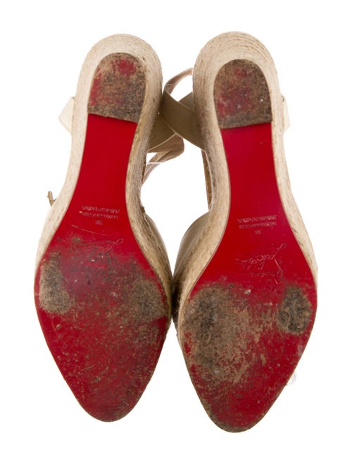 Christian Louboutin Canvas Bow Accents Espadrilles