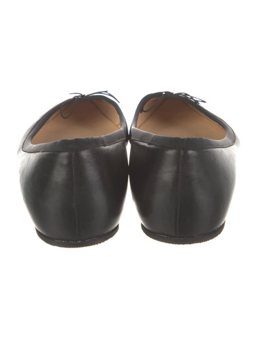 Christian Louboutin Leather Bow Accents Ballet Flats