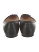 Christian Louboutin Leather Bow Accents Ballet Flats