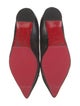 Christian Louboutin Leather Bow Accents Ballet Flats