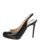 Christian Louboutin Patent Leather Slingback Pumps