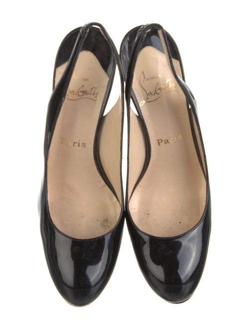 Christian Louboutin Patent Leather Slingback Pumps