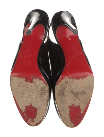 Christian Louboutin Patent Leather Slingback Pumps