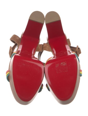 Christian Louboutin Suede Striped Sandals