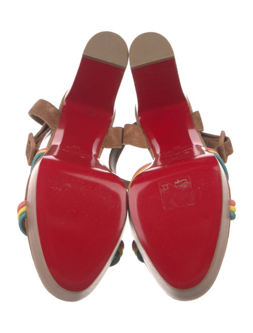 Christian Louboutin Suede Striped Sandals