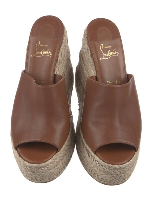 Christian Louboutin Leather Colorblock Pattern Mules