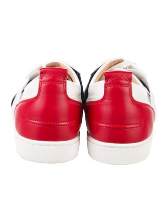 Christian Louboutin Leather Colorblock Pattern Sneakers