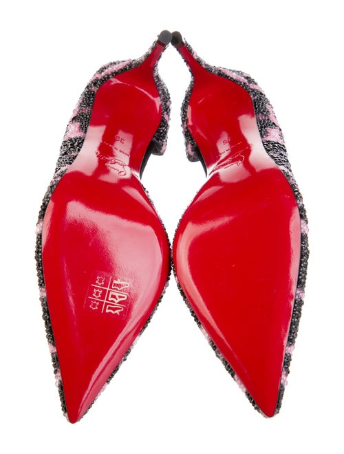 Christian Louboutin Crystal Striped D'Orsay Pumps
