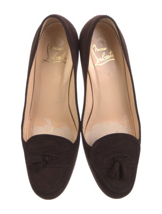 Christian Louboutin Suede Bow Accents Pumps