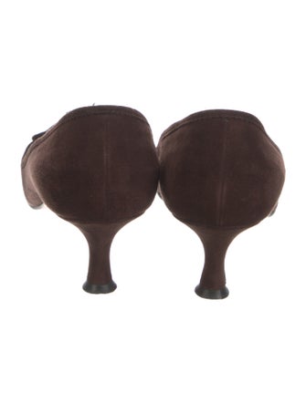 Christian Louboutin Suede Bow Accents Pumps