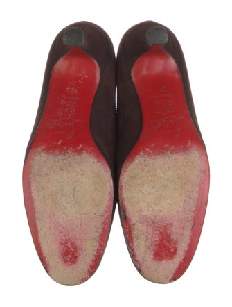 Christian Louboutin Suede Bow Accents Pumps