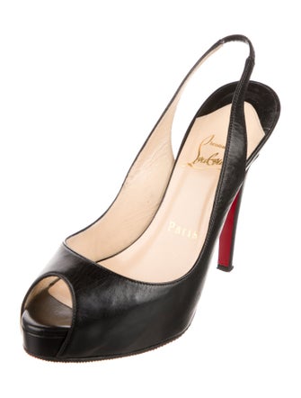 Christian Louboutin Leather Slingback Pumps