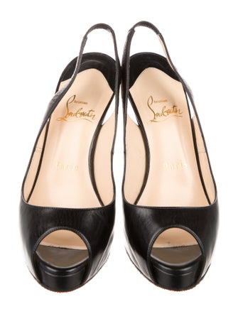Christian Louboutin Leather Slingback Pumps
