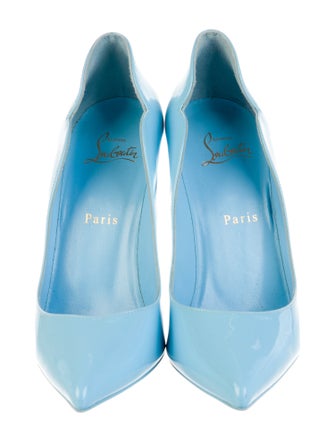 Christian Louboutin Patent Leather Scalloped Accent Pumps