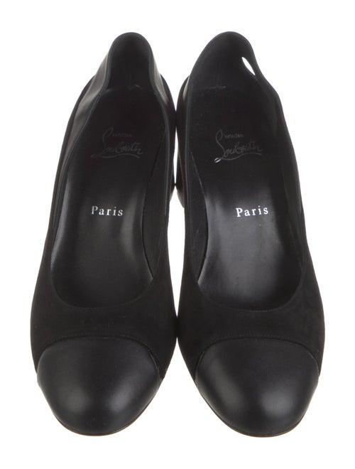 Christian Louboutin Suede Cutout Accent Pumps