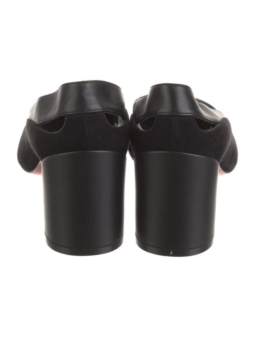 Christian Louboutin Suede Cutout Accent Pumps