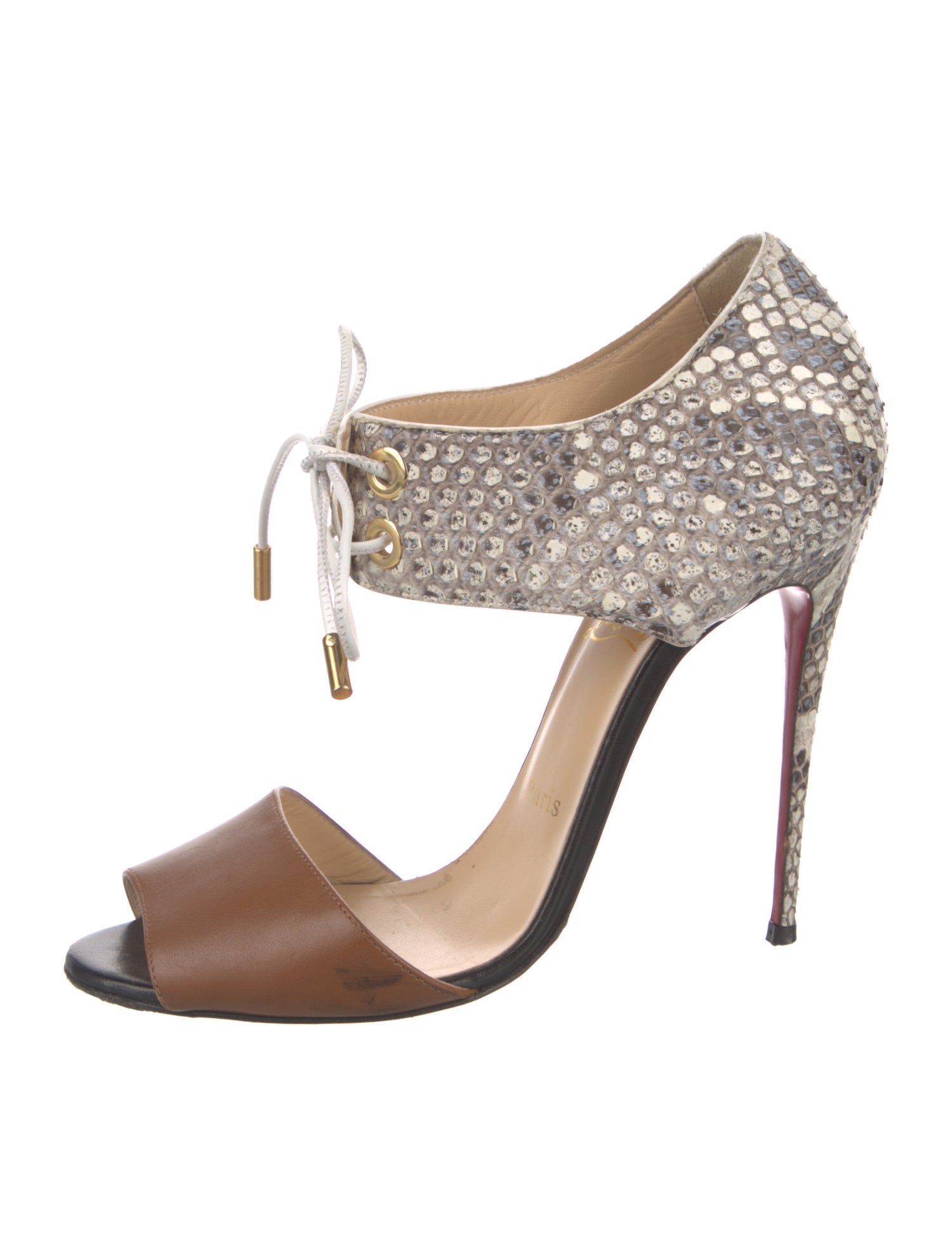 Christian Louboutin Snakeskin Animal Print Sandals