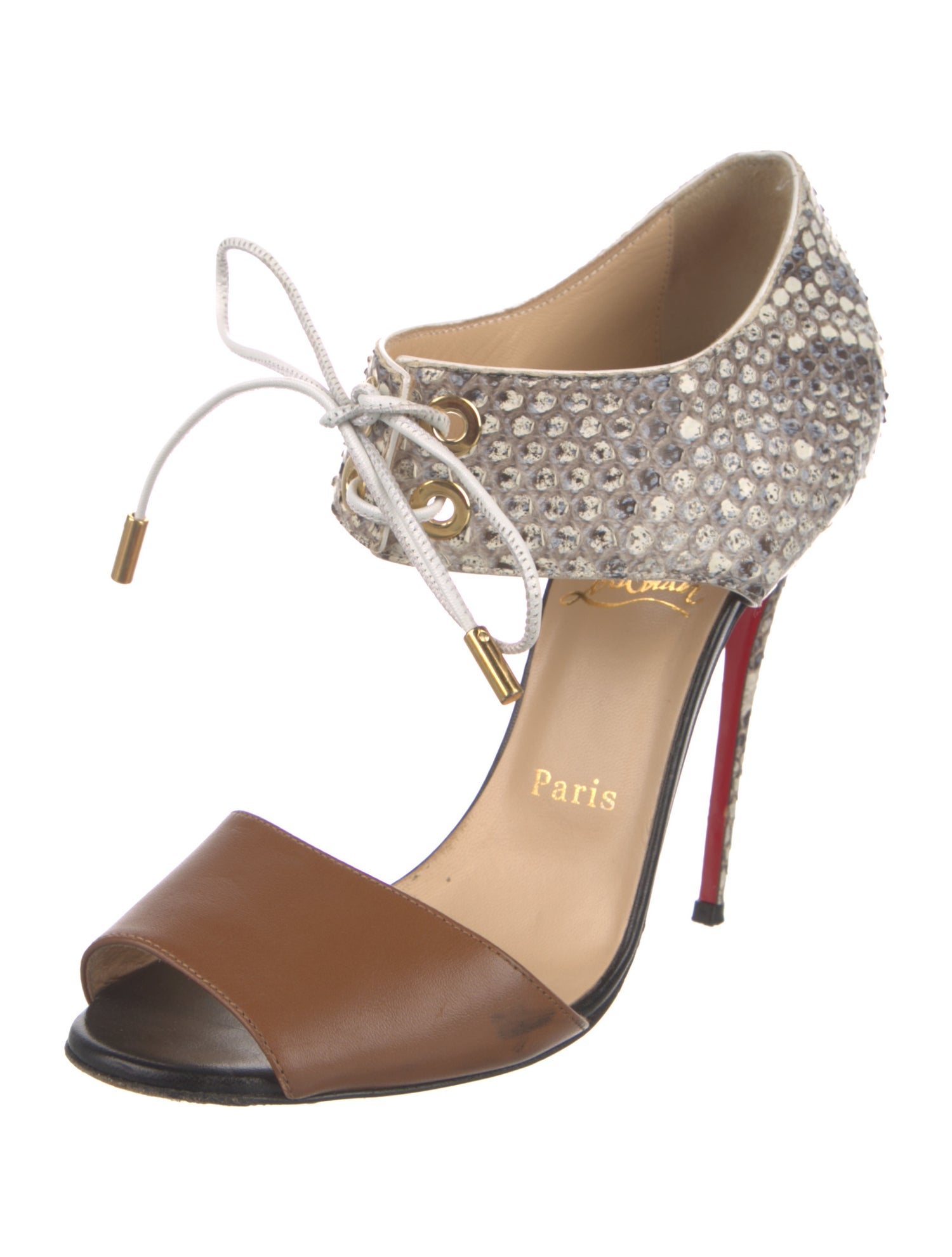 Christian Louboutin Snakeskin Animal Print Sandals