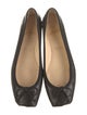 Christian Louboutin Leather Bow Accents Ballet Flats