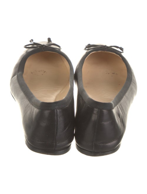 Christian Louboutin Leather Bow Accents Ballet Flats