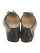 Christian Louboutin Leather Bow Accents Ballet Flats