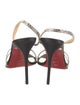 Christian Louboutin Satin Crystal Embellishments Slingback Sandals