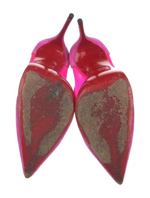 Christian Louboutin Suede Mesh Accents Pumps