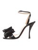 Christian Louboutin Patent Leather Bow Accents Sandals