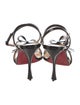 Christian Louboutin Patent Leather Bow Accents Sandals