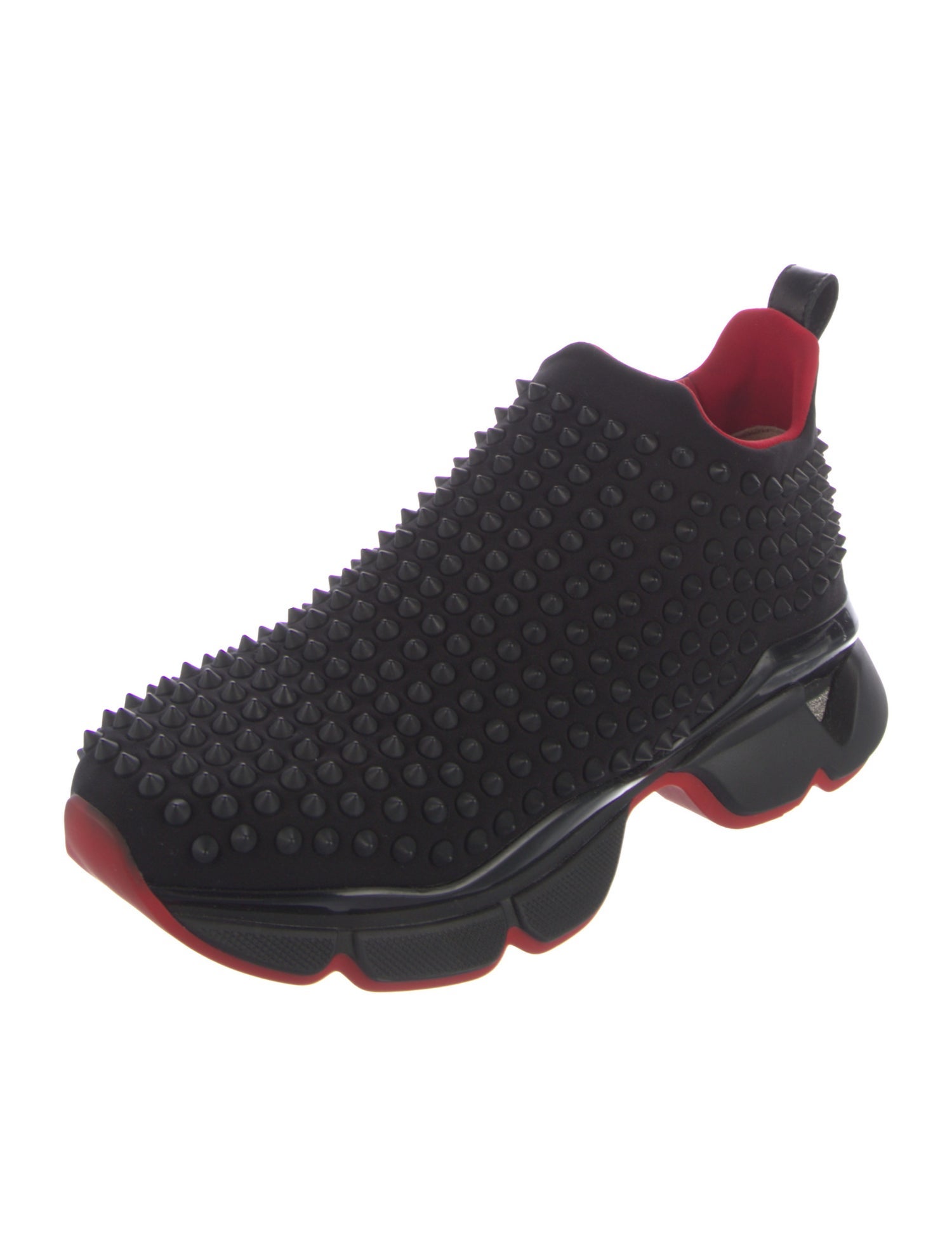 Christian Louboutin Spike Accents Neoprene Sock Sneakers