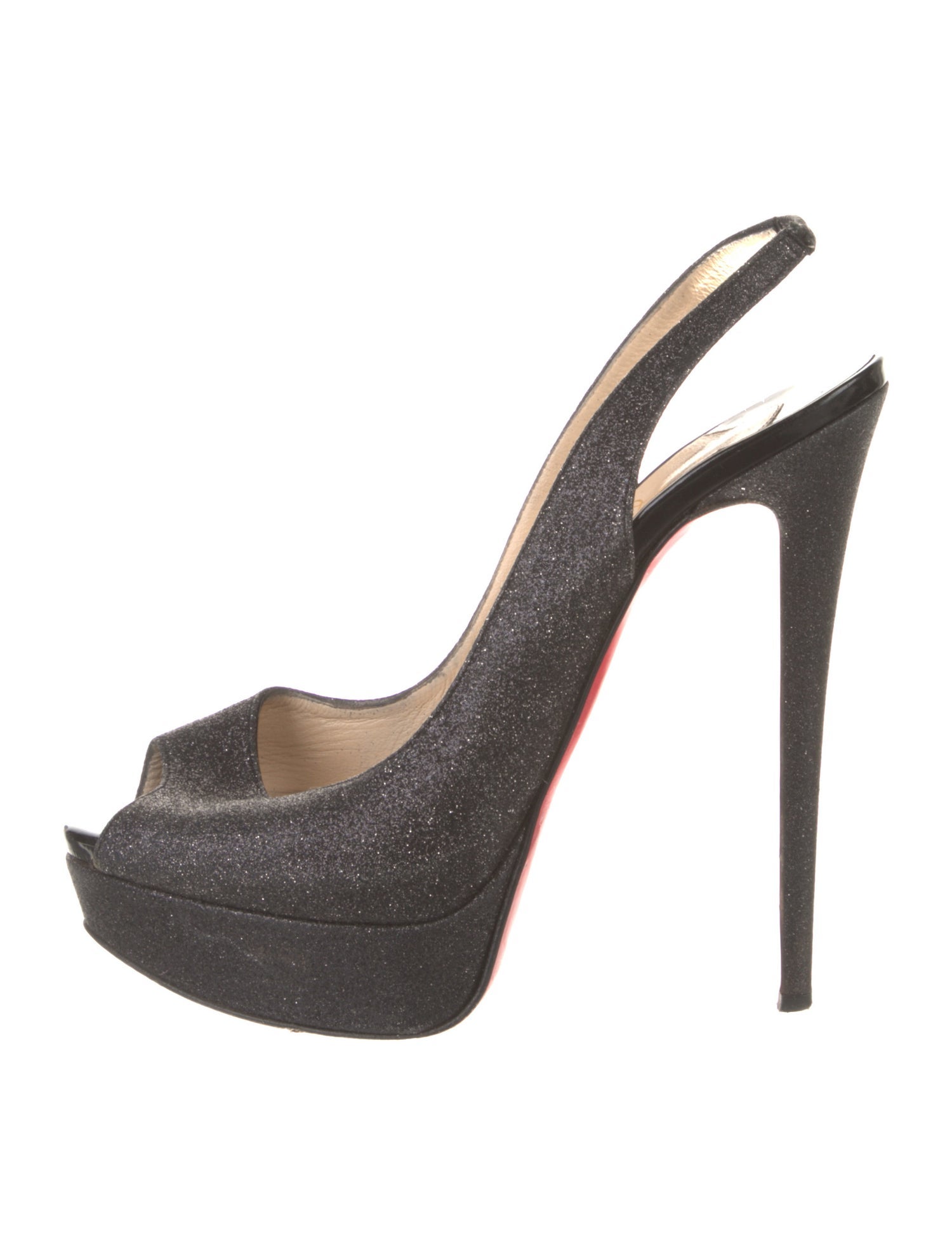 Christian Louboutin Glitter Slingback Pumps