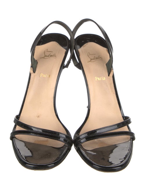 Christian Louboutin Patent Leather Slingback Sandals
