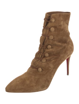 Christian Louboutin Suede Lace-Up Boots