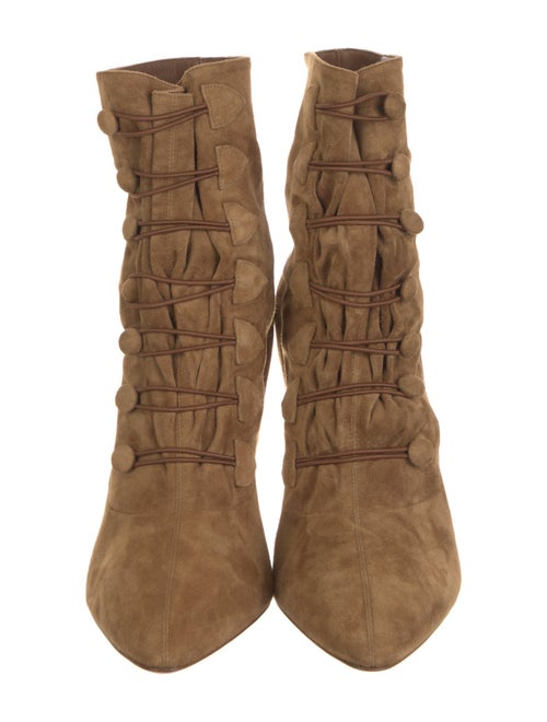 Christian Louboutin Suede Lace-Up Boots