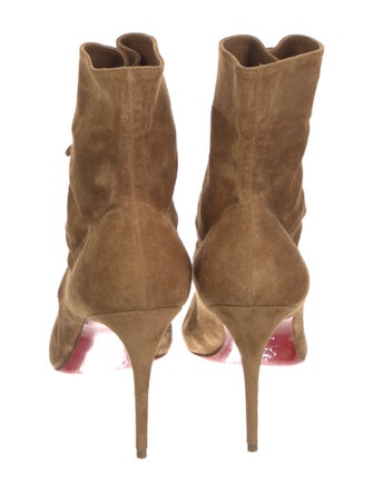 Christian Louboutin Suede Lace-Up Boots