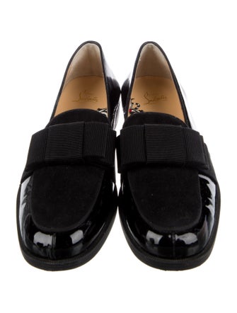 Christian Louboutin Girls' Patent Leather Bow Accent Loafers