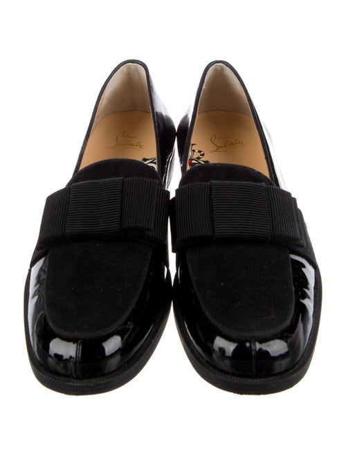 Christian Louboutin Girls' Patent Leather Bow Accent Loafers