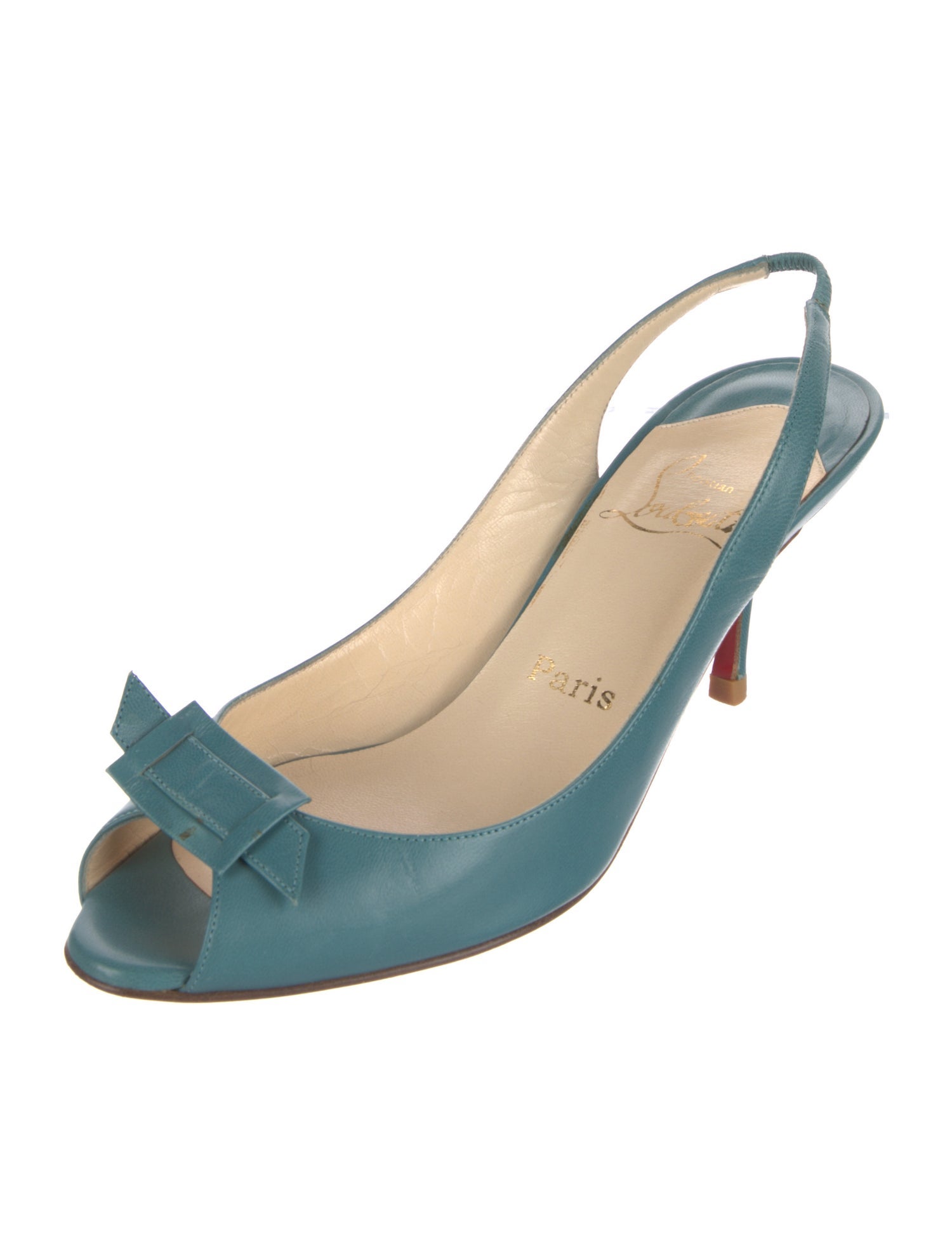 Christian Louboutin Vintage Leather Slingback Pumps