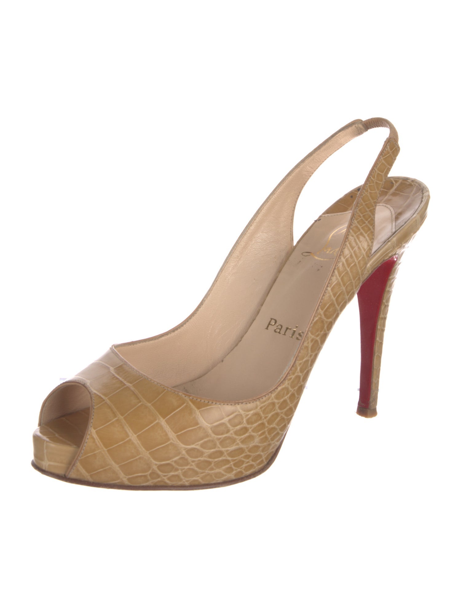 Christian Louboutin Vintage Catenita 130 Slingback Pumps