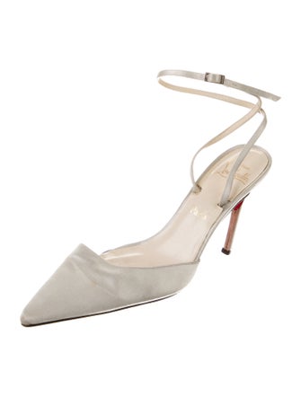 Christian Louboutin Satin Slingback Pumps
